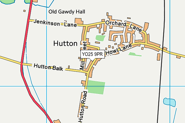 YO25 9PR map - OS VectorMap District (Ordnance Survey)