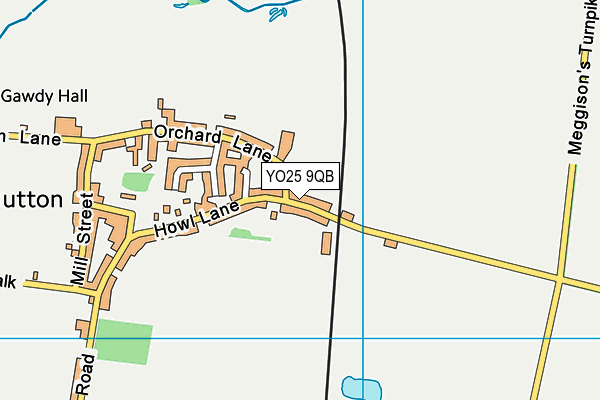 YO25 9QB map - OS VectorMap District (Ordnance Survey)