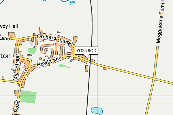 YO25 9QD map - OS VectorMap District (Ordnance Survey)