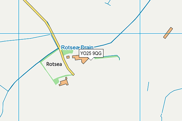 YO25 9QG map - OS VectorMap District (Ordnance Survey)