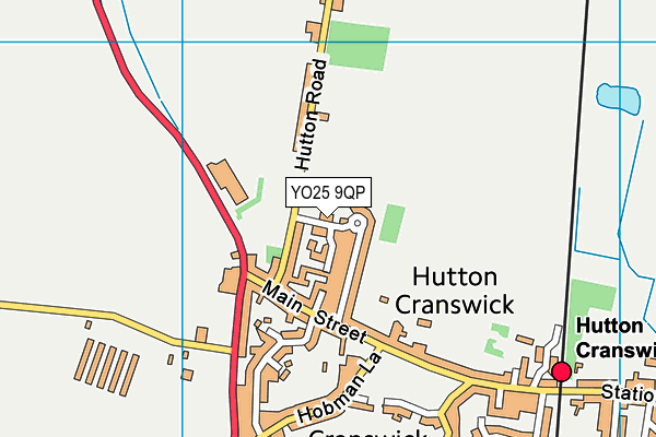 YO25 9QP map - OS VectorMap District (Ordnance Survey)