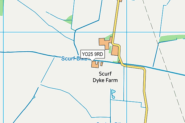 YO25 9RD map - OS VectorMap District (Ordnance Survey)