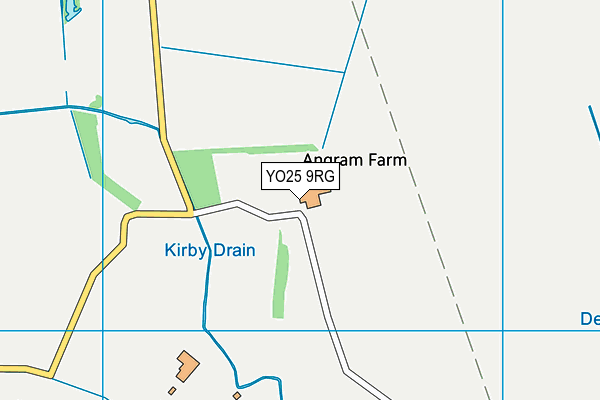 YO25 9RG map - OS VectorMap District (Ordnance Survey)