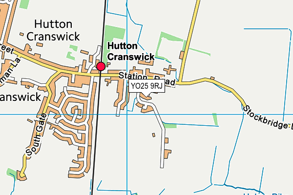 YO25 9RJ map - OS VectorMap District (Ordnance Survey)