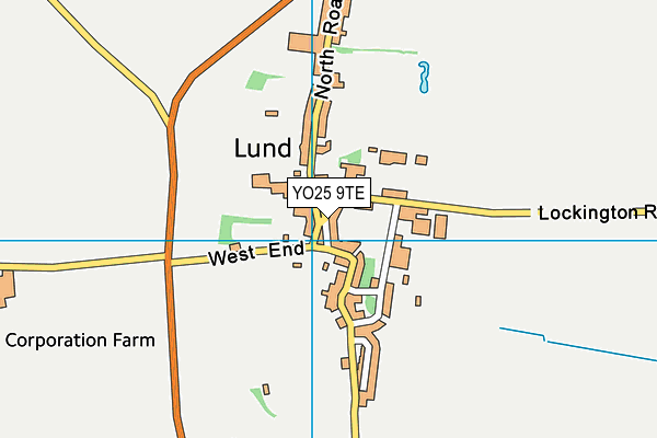 YO25 9TE map - OS VectorMap District (Ordnance Survey)