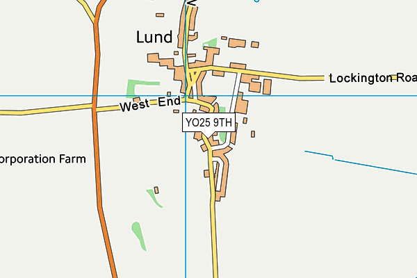 YO25 9TH map - OS VectorMap District (Ordnance Survey)