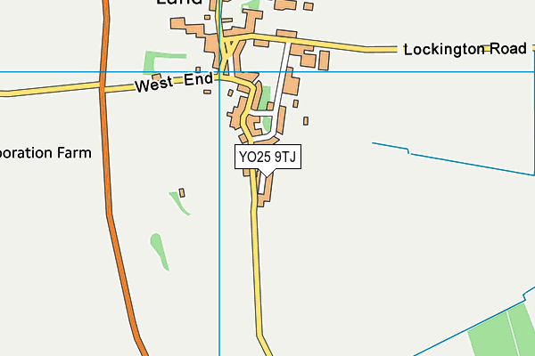 YO25 9TJ map - OS VectorMap District (Ordnance Survey)