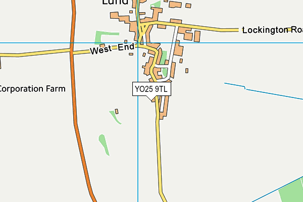 YO25 9TL map - OS VectorMap District (Ordnance Survey)