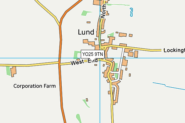 YO25 9TN map - OS VectorMap District (Ordnance Survey)