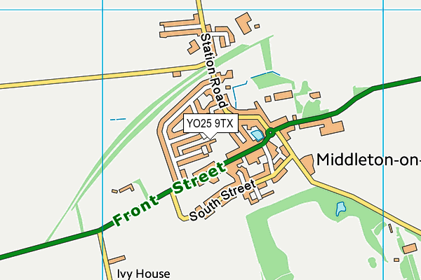 YO25 9TX map - OS VectorMap District (Ordnance Survey)