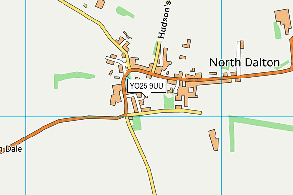 YO25 9UU map - OS VectorMap District (Ordnance Survey)