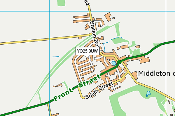 YO25 9UW map - OS VectorMap District (Ordnance Survey)