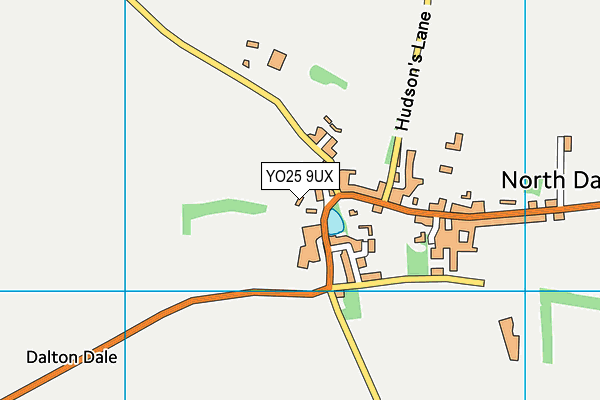 YO25 9UX map - OS VectorMap District (Ordnance Survey)