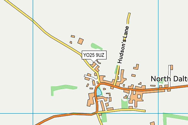 YO25 9UZ map - OS VectorMap District (Ordnance Survey)