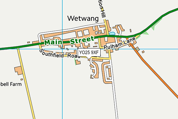 YO25 9XF map - OS VectorMap District (Ordnance Survey)