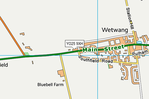 YO25 9XH map - OS VectorMap District (Ordnance Survey)