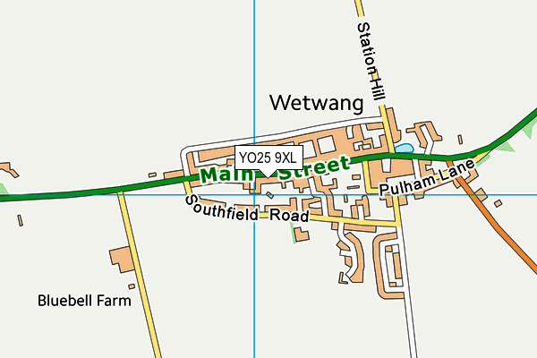 YO25 9XL map - OS VectorMap District (Ordnance Survey)