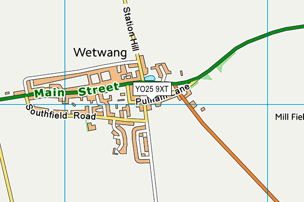 YO25 9XT map - OS VectorMap District (Ordnance Survey)