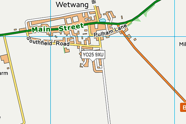 YO25 9XU map - OS VectorMap District (Ordnance Survey)