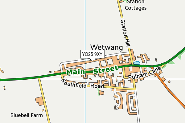 YO25 9XY map - OS VectorMap District (Ordnance Survey)