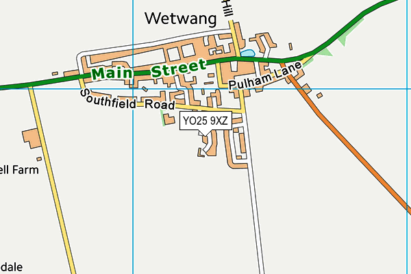 YO25 9XZ map - OS VectorMap District (Ordnance Survey)