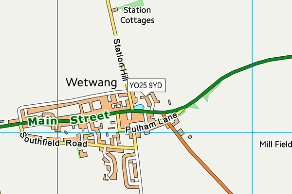 YO25 9YD map - OS VectorMap District (Ordnance Survey)