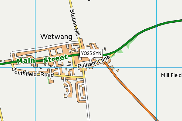 YO25 9YN map - OS VectorMap District (Ordnance Survey)