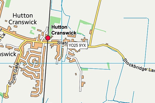 YO25 9YX map - OS VectorMap District (Ordnance Survey)