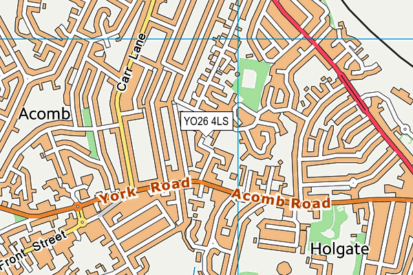 YO26 4LS map - OS VectorMap District (Ordnance Survey)