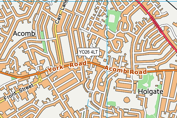 YO26 4LT map - OS VectorMap District (Ordnance Survey)