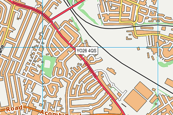 YO26 4QS map - OS VectorMap District (Ordnance Survey)