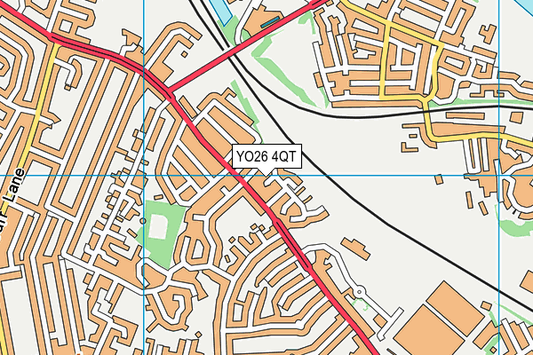 YO26 4QT map - OS VectorMap District (Ordnance Survey)
