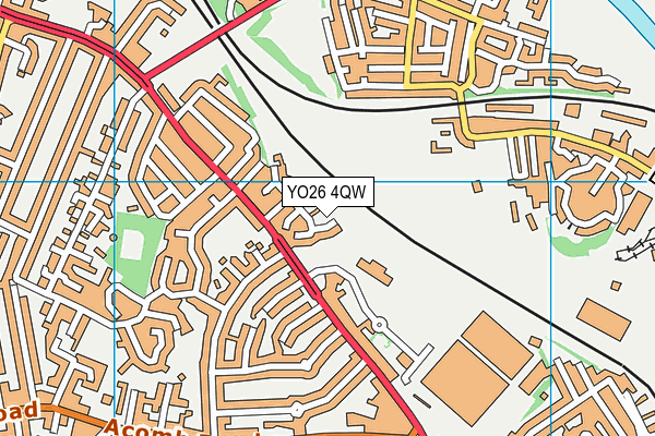 YO26 4QW map - OS VectorMap District (Ordnance Survey)