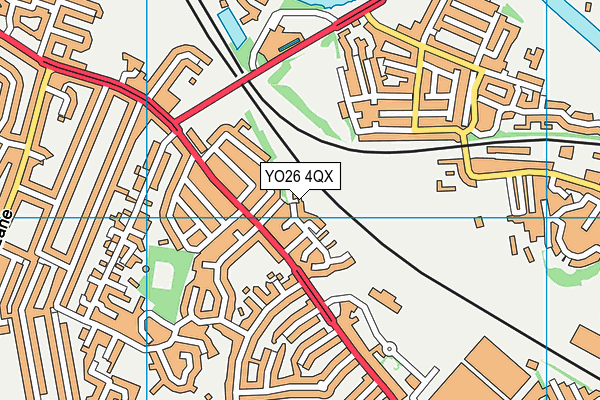 YO26 4QX map - OS VectorMap District (Ordnance Survey)