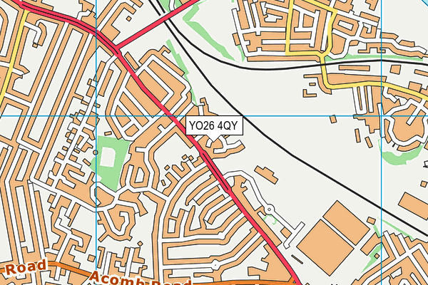 YO26 4QY map - OS VectorMap District (Ordnance Survey)
