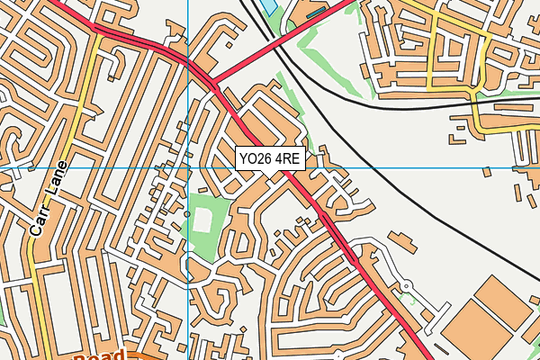 YO26 4RE map - OS VectorMap District (Ordnance Survey)