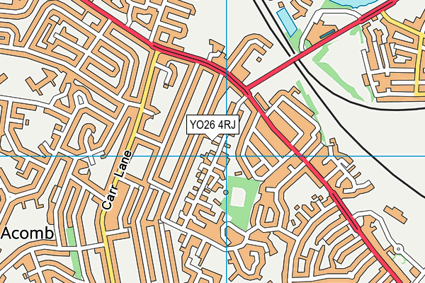 YO26 4RJ map - OS VectorMap District (Ordnance Survey)