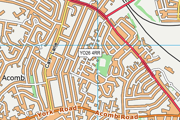 YO26 4RR map - OS VectorMap District (Ordnance Survey)