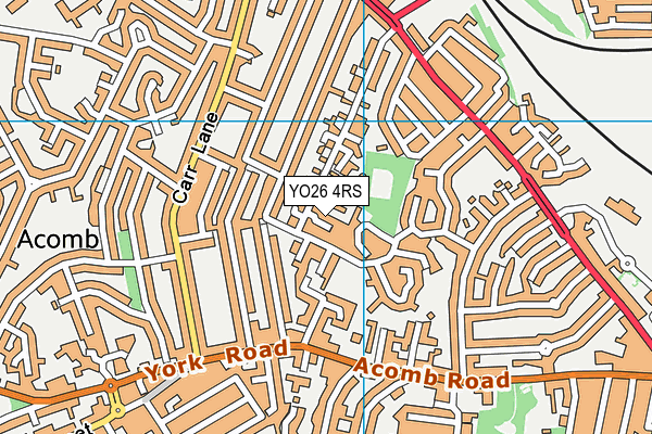 YO26 4RS map - OS VectorMap District (Ordnance Survey)