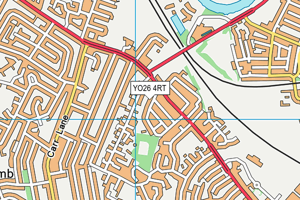 YO26 4RT map - OS VectorMap District (Ordnance Survey)