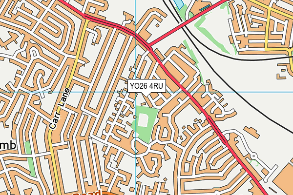 YO26 4RU map - OS VectorMap District (Ordnance Survey)