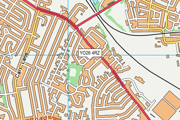 YO26 4RZ map - OS VectorMap District (Ordnance Survey)