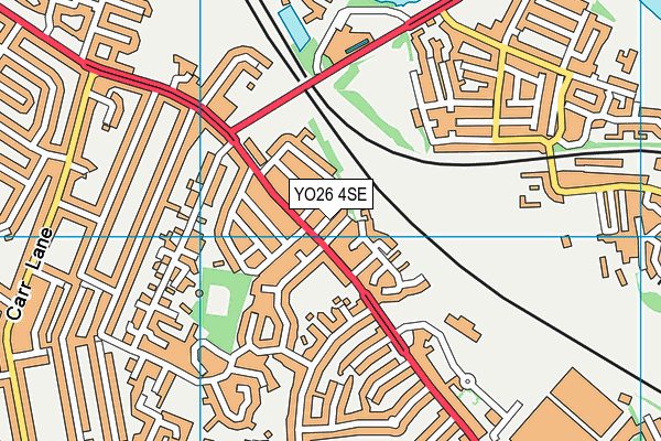 Poppleton Road Memorial Hall map (YO26 4SE) - OS VectorMap District (Ordnance Survey)