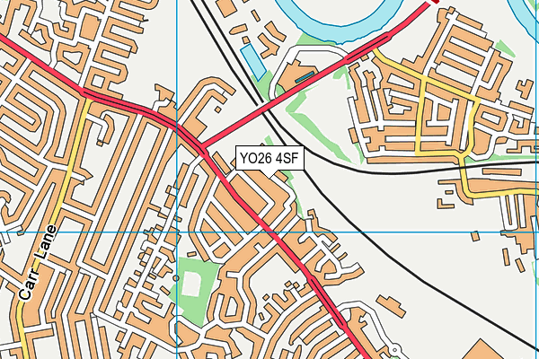 YO26 4SF map - OS VectorMap District (Ordnance Survey)