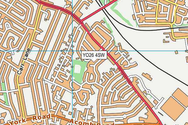 YO26 4SW map - OS VectorMap District (Ordnance Survey)