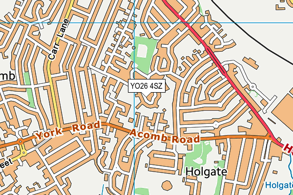 YO26 4SZ map - OS VectorMap District (Ordnance Survey)