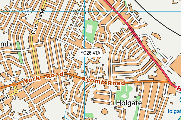 YO26 4TA map - OS VectorMap District (Ordnance Survey)