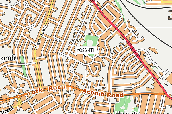 YO26 4TH map - OS VectorMap District (Ordnance Survey)