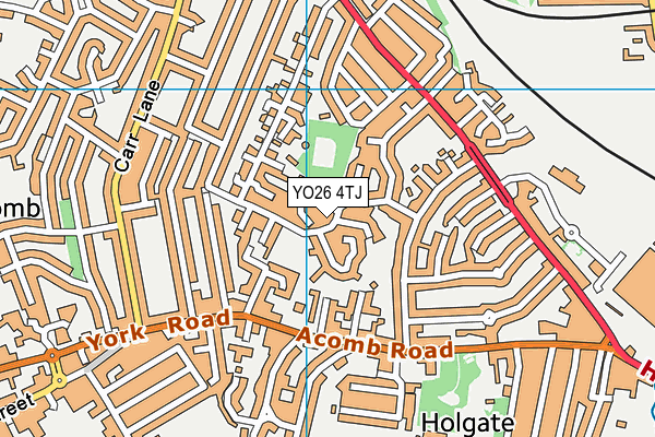 YO26 4TJ map - OS VectorMap District (Ordnance Survey)