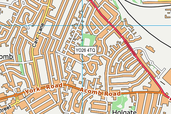 YO26 4TQ map - OS VectorMap District (Ordnance Survey)